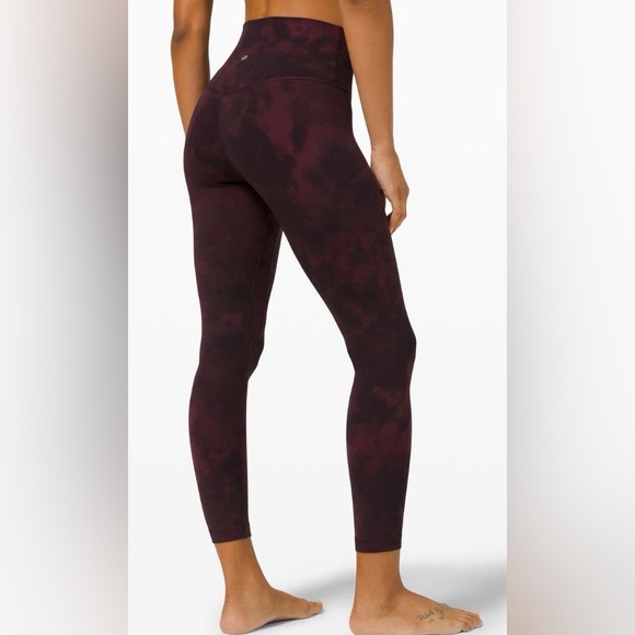lululemon athletica Pants - Lululemon Align Pant 25" *Diamond Dye Cassis Black size 6